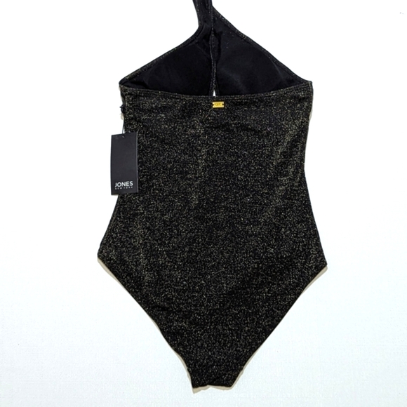 Jones New York | Halter Neck Swimsuit | Gold Metallic Sparkles | NWT | Beach | - Picture 5 of 6